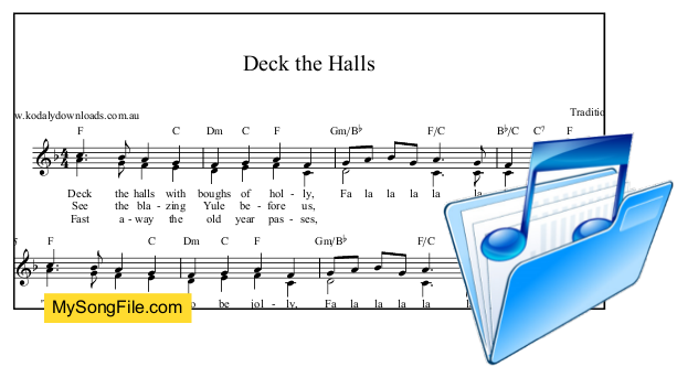 Deck the Halls in 2 parts - F Major 