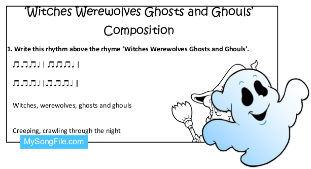 Witches Werewolves Ghosts and Ghouls (Composition)