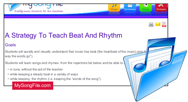 A strategy to teach beat and rhythm