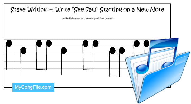 See Saw (Stave Writing-Transposition)