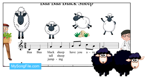 Baa Baa Black Sheep (Song Poster)