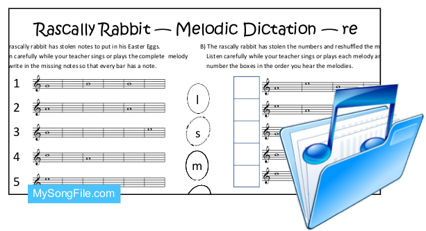 Easter re Staff (Melodic Dictation)
