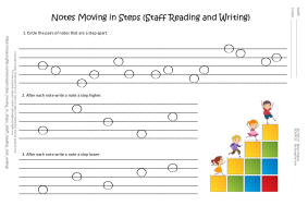 (Staff cut Practise in Writing) time  Reading Moving Steps rhythm   Notes worksheet writing and