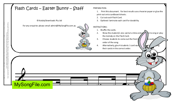 Easter Bunny (Flash Cards Staff)