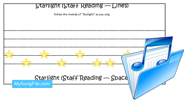 Starlight (Staff Reading Lines and Spaces Colour)
