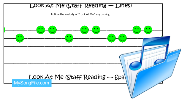 Look At Me (Staff Reading Lines and Spaces Colour)