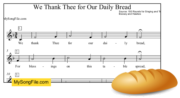 We Thank Thee for Our Daily Bread