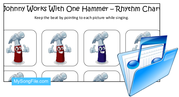 Johnny Works With One Hammer Colour Rhythm Chart