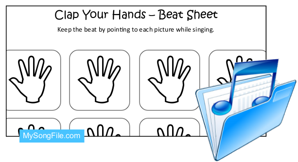 Clap Your Hands Beat Sheet Black And White My Song File