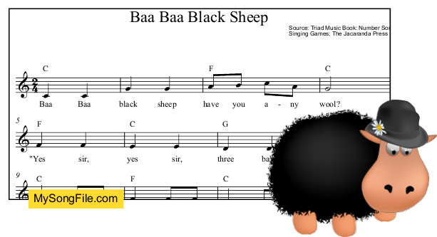 Baa Baa Black Sheep | My Song File