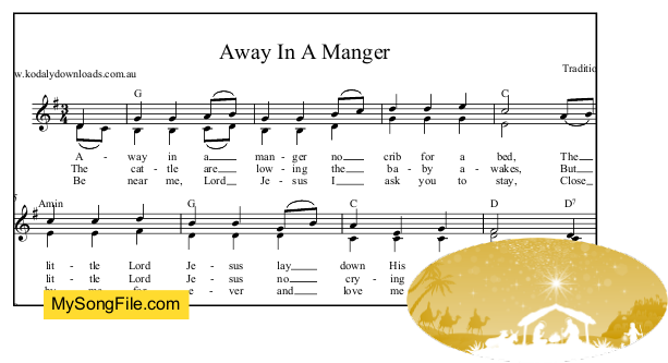 Away In A Manger - G Major with parts
