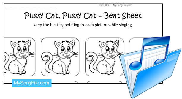 Pussy Cat, Pussy Cat (Beat Sheet Black and White)