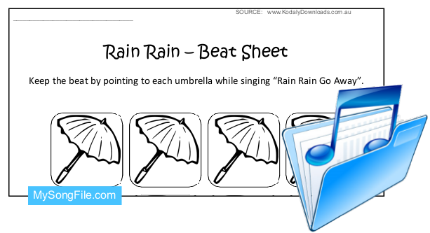 Rain Rain (Black and White Beat Sheet)