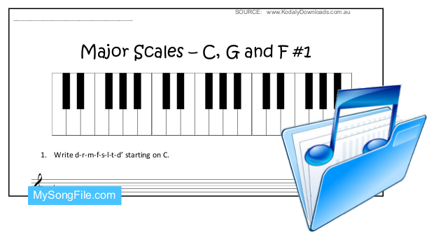 Major Scales (C G and F (1))