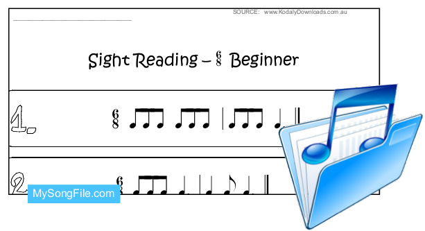 Sight Reading Rhythm (6-8 Beginner) | My Song File