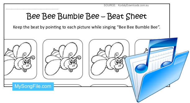Bee Bee Bumble Bee (Beat Sheet Black and White)