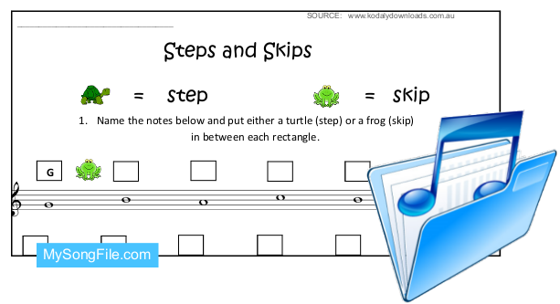 Stave Reading and Writing (Skips and Steps)