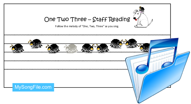 One, Two, Three (Stave Reading)