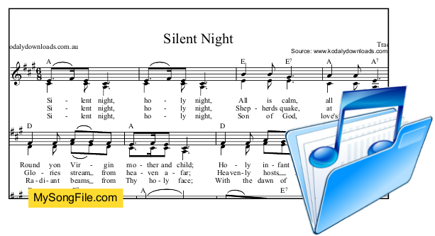Silent Night - A Major with parts