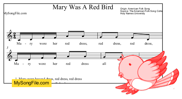 Mary Was A Red Bird (Easy)