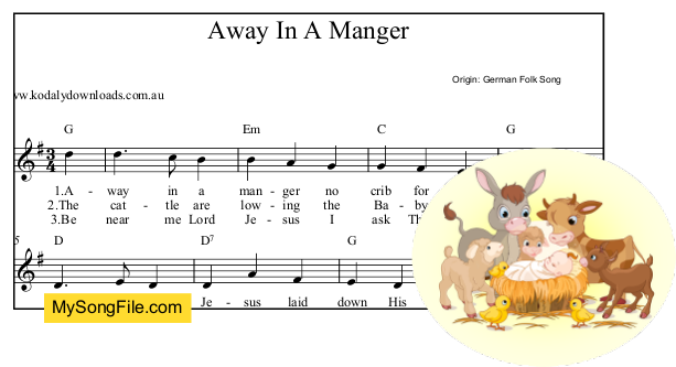 Away In A Manger (German) - G Major