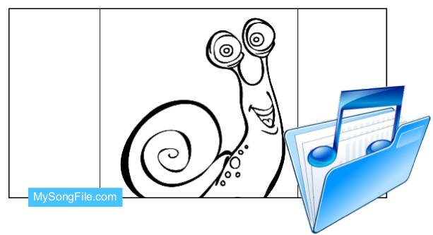 Snail Snail (Beat Rhythm Icons Black and White)