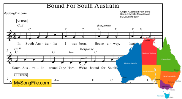 Bound For South Australia | My Song File