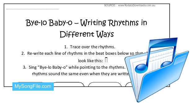 Bye-lo Baby-o (Writing Rhythms in Different Ways)