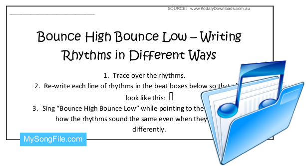 Bounce High (Writing Rhythms in Different Ways)