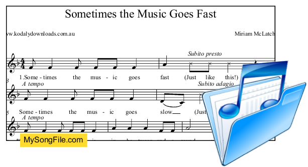 Sometimes The Music Goes Fast