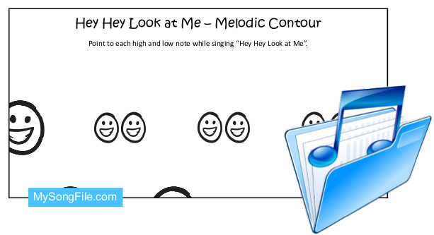 Hey Hey Look at Me (Melodic Contour Chart)