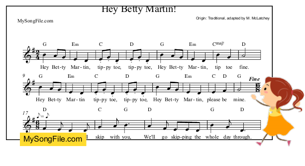 Hey Betty Martin  (Mixed Metre)