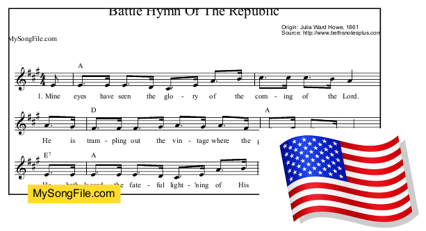 Battle Hymn Of The Republic (A Major)
