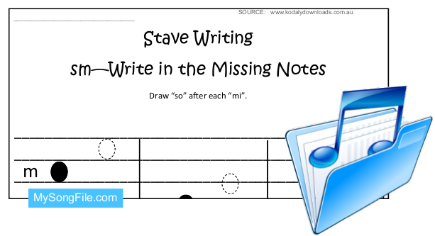 Stave Writing (sm Write Missing Notes "so")