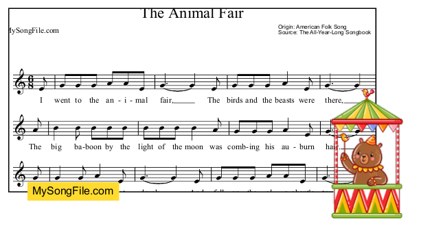 The Animal Fair (Version 1) | My Song File