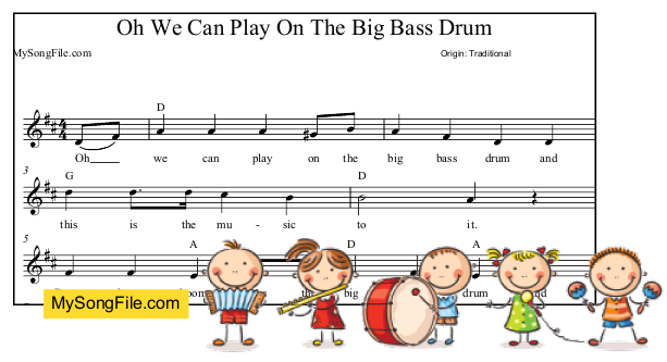 Oh We Can Play on the Big Bass Drum - Beth's Notes