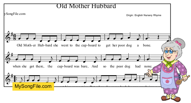 Old Mother Hubbard (with verses)