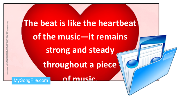 Beat Is Like A Heartbeat (Simple A4 Poster)