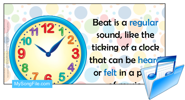 Beat Is Like The Ticking Of A Clock (A4 Poster)
