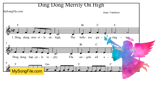 Ding Dong Merrily On High - F Major