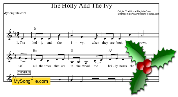 The Holly And The Ivy - D Major