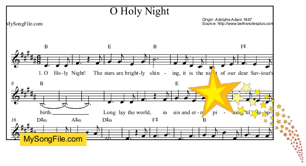 O Holy Night - B Major
