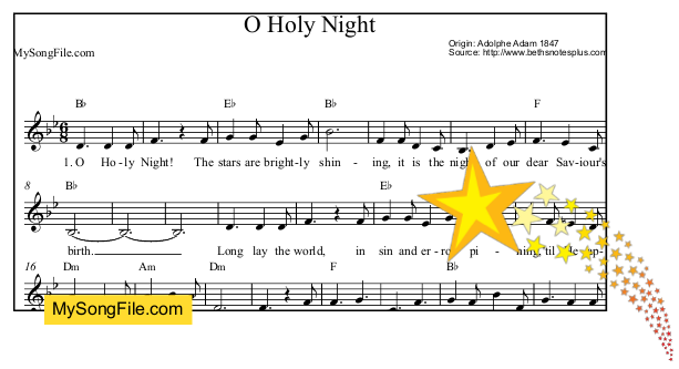 O Holy Night - Bb Major 