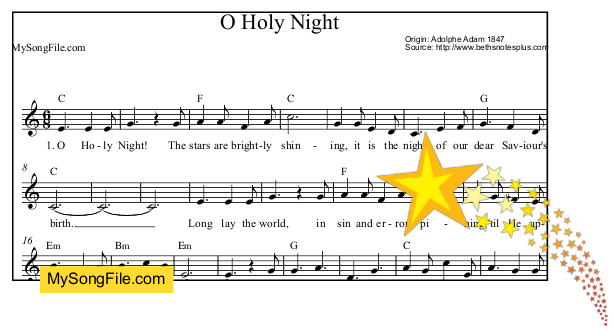 O Holy Night - C Major 