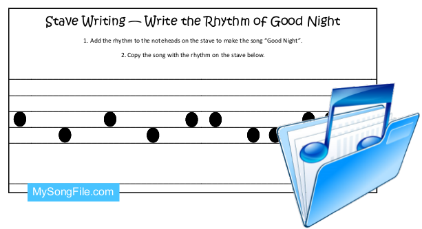 Good Night (Stave Writing-Rhythm)