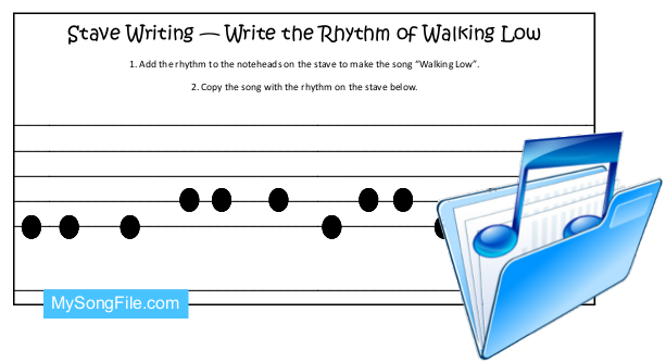 Walking Low(Stave Writing-Rhythm)