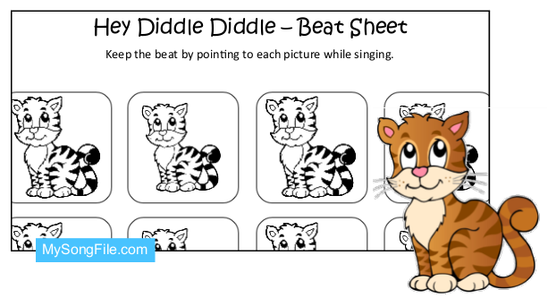 Hey Diddle Diddle (Beat Sheet Black and White)