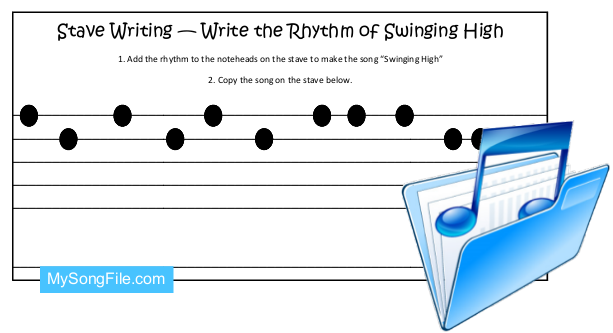 Swinging High (Stave Writing-Rhythm)