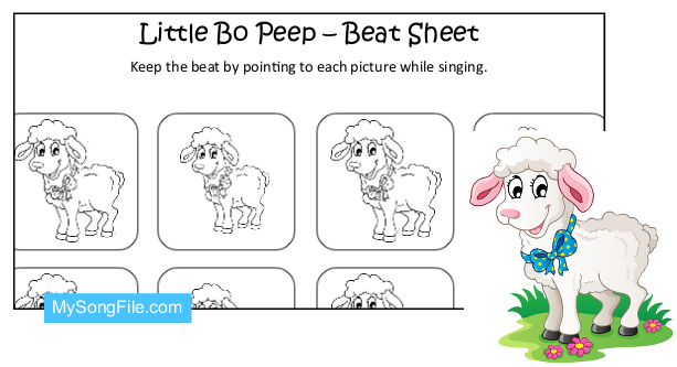 Little Bo Peep (Beat Sheet Black and White)