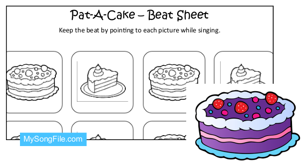 Pat-A-Cake (Beat Sheet Black and White)